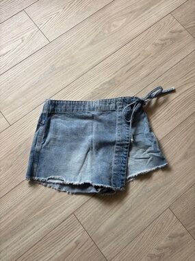 We The Free Denim Wrap Skirt